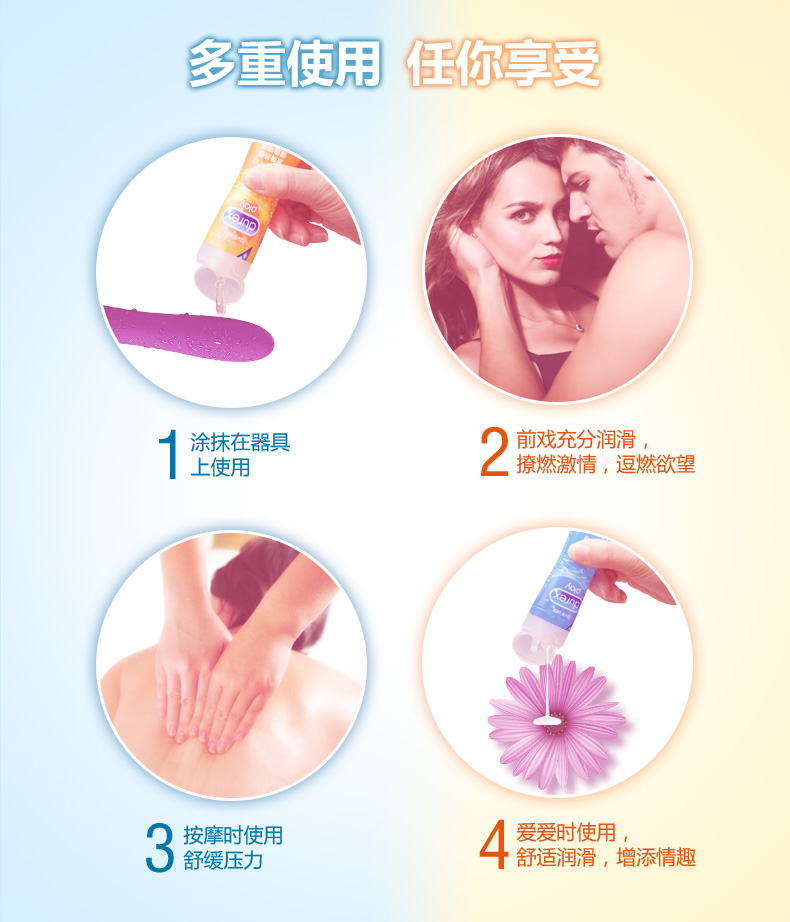 杜蕾斯人体润滑油冰感热感剂房事男口用私处快感水溶性调情趣性女用品小瓶